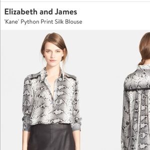 Elizabeth and James silk snakeskin blouse